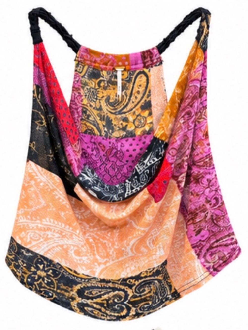 Free People Patchwork Paisley Halter Top M